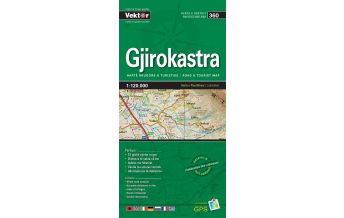 Road Maps Albania Vektor Prefecture Map 360 - Gjirokastra 1:120.000 Vektor Editions
