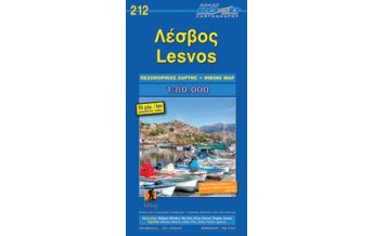 Hiking Maps Aegean Islands Road Hiking Map 212, Lésvos / Lesbos 1:80.000 Road Editions