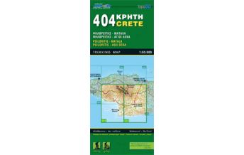 Hiking Maps Crete Road Editions Map Kreta 404, Ágioi Déka, Mátala 1:50.000 Road Editions