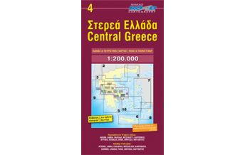 Road Maps Road Edition Map 4 Griechenland - Central Greece Zentralgriechenland 1:200.000 Road Editions