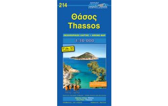 Wanderkarten Griechenland Road Hiking Map 214 Griechenland - Thassos 1:40.000 Road Editions