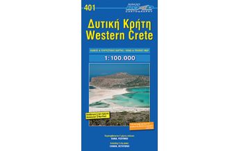 Road Maps Road Tourist Map 401 Griechenland - Western Crete 1:100.000 Road Editions