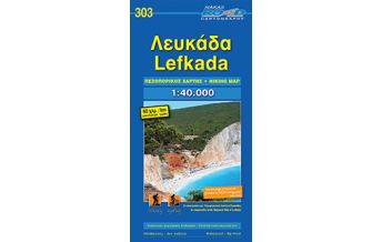 Hiking Maps Ionian Islands Road Hiking Map 303, Lefkáda 1:40.000 Road Editions
