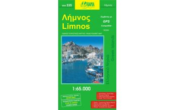 Straßenkarten Orama Inselkarte 335 Griechenland - Limnos 1:65.000 Orama Editions
