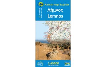 Hiking Maps Aegean Islands Anavasi Topo Island Map 10.30, Lémnos 1:60.000 Anavasi