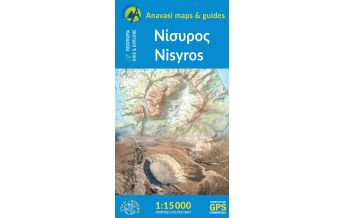 Hiking Maps Aegean Islands Anavasi Topo Island Map 10.34, Nísyros 1:15.000 Anavasi
