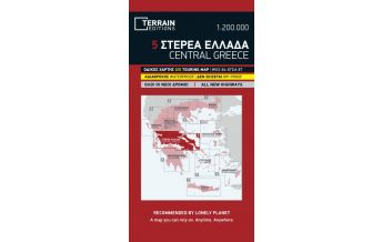 Road Maps Greece Terrain Road Map 5, Zentral-Griechenland 1:200.000 Terrain Maps