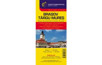 City Maps Cartographia Stadtplan - Brasov (Kronstadt) - Targu Mures 1:12.000 Cartographia Magyarország