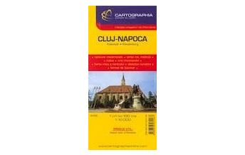 City Maps Cartographia Stadtplan - Cluj Napoca Kolozsvar  Oradea  1:15.000 Cartographia Magyarország