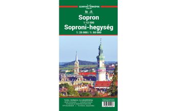 City Maps Szarvas Wander- und Radkarte Ödenburger Gebirge/Soproni-hegység 1:50.000/1:25.000 Szarvas Térképek