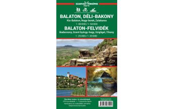 City Maps Szarvas-Wanderkarte Balaton/Plattensee, Déli-Bakony 1:80.000/1:50.000/1:25.000 Szarvas Térképek
