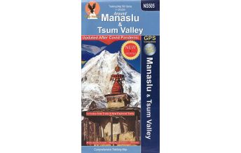 Hiking Maps Himalaya Trekking Map NS505, Around Manaslu & Tsum Valley 1:125.000 Himalayan MapHouse