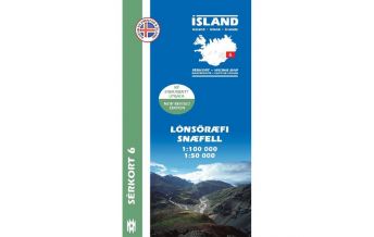 Hiking Maps Iceland Sérkort 6, Lónsöræfi, Snæfell 1:100.000/1:50.000 Mal og menning