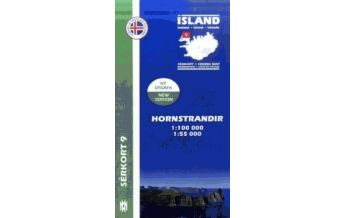 Wanderkarten Island Sérkort 9, Hornstrandir 1:100.000/1:55.000 Mal og menning
