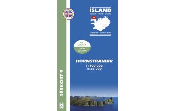 Wanderkarten Island Sérkort 9, Hornstrandir 1:100.000/1:55.000 Mal og menning