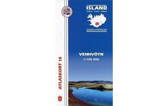 Wanderkarten Island MM Island Atlaskort 15, Veiðivötn 1:100.000 Mal og menning