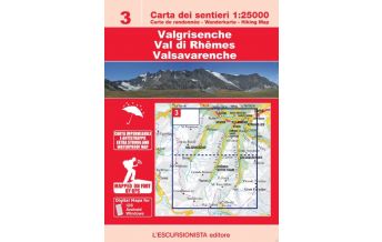 Hiking Maps Italy Escursionista-Karte 3, Valgrisenche, Val di Rhêmes, Valsavarenche 1:25.000 L'Escursionista