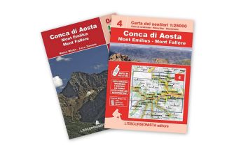 Hiking Maps Italy Carta dei sentieri 4, Conca di Aosta 1:25.000 L'Escursionista