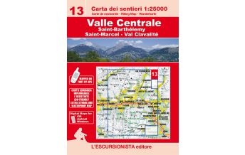 Wanderkarten Italien Escursionista-Karte 13, Valle Centrale 1:25.000 L'Escursionista