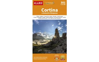 Mountainbike-Touren - Mountainbikekarten 4Land Wander- & MTB-Karte 301, Cortina e Dolomiti d'Ampezzo 1:25.000 4Land