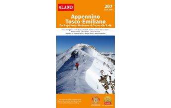 Hiking Maps Apennines 4Land Wanderkarte 207, Appenino Tosco-Emiliano 1:25.000 4Land