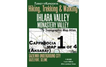 Wanderkarten Türkei Hiking, Trekking & Walking Atlas 1 of 4, Ihlara Valley, Monastery Valley 1:50.000 Createspace