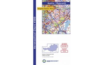 Aviation Charts ICAO Karte Österreich / Austria 1:500.000 (Ausgabe 2022) DFS Deutsche Flugsicherung