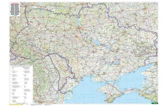 Europe Wandkarte-Metallbestäbt: Ukraine - Moldawien 1:1.000.000 Freytag-Berndt u. Artaria KG Planokarten