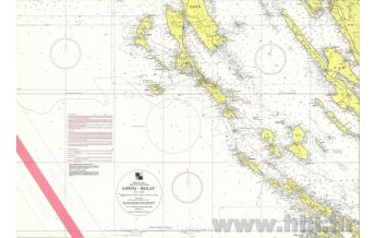 Seekarten Kroatien und Adria Kroatische Seekarte 100-17 - Lošinj - Molat 1:100.000 (Übungskarte für Österr. Seefahrtsprüfung) Hrvatski Hidrografski Institut