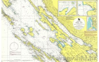 Seekarten Kroatien und Adria Kroatische Seekarte 100-19 - Silba - Pag 1:100.000 Hrvatski Hidrografski Institut