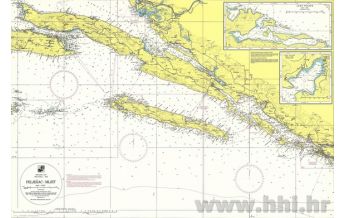 Seekarten Kroatien und Adria Kroatische Seekarte 100-27 - Pelješac, Mljet 1:100.000 Hrvatski Hidrografski Institut