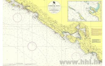Seekarten Kroatien und Adria Kroatische Seekarte 100-28 - Dubrovnik - Budva 1:100.000 Hrvatski Hidrografski Institut