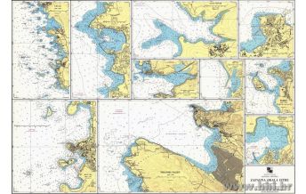 Nautical Charts Croatia and Adriatic Sea Kroatische Seekarte 11 - Zapadna Obla Istre - Istrien 1:3.500 - 1:25.000 Hrvatski Hidrografski Institut