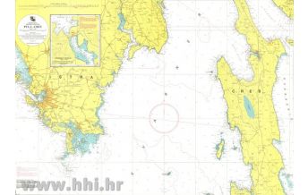 Seekarten Kroatien und Adria Kroatische Seekarte 50-3 - Pula - Cres 1:55.000 Hrvatski Hidrografski Institut