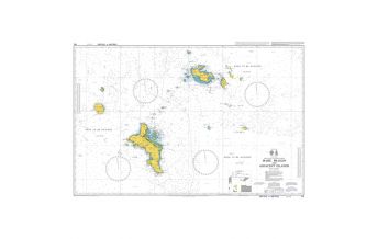 Nautical Charts Indian Ocean British Admiralty Seekarte 742 - Mahe, Praslin and Adjacent Islands 1:125.000 The UK Hydrographic Office