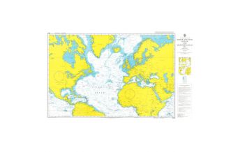 Nautical Charts British Admiralty Seekarte 4004 - North Atlantic Ocean and Mediterranean Sea 1:20.000.000 The UK Hydrographic Office