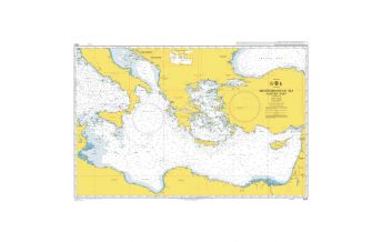 Nautical Charts Mediterranean British Admiralty Seekarte 4302 - Östliches Mittelmeer / Mediterranean Sea - Eastern Part 1:2.250.000 The UK Hydrographic Office