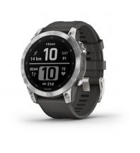 Smartwatches Fenix 7 - Silber mit graphitfarbenem Armband Garmin