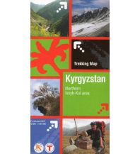 Wanderkarten Goskartografija Trekking Map - Kyrgyzstan. Northern Issyk-Kul Area 1.100.000 Goskartografija