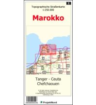 Straßenkarten Marokko 1 Tanger - Ceuta - Chefchaouen Mollenhauer & Treichel