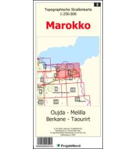 Straßenkarten Marokko 3 Oujda - Melilla - Berkane - Taourirt Mollenhauer & Treichel