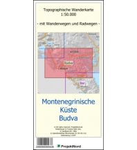 Wanderkarten Serbien + Montenegro ProjektNord-Karte Budva 1:50.000 Mollenhauer & Treichel