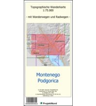 Wanderkarten Serbien + Montenegro ProjektNord-Karte Podgorica 1:75.000 Mollenhauer & Treichel