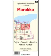 Straßenkarten Marokko 6 Oujda - Taourirt - Debdou - Aïn Bni Mathar Mollenhauer & Treichel