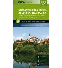 Wanderkarten Slowenien Rad- & Wanderkarte Notranjski Kras, Brkini, Dolenjska, Bela Krajina/Südslowenien 1:75.000 Kartografija Slovenija
