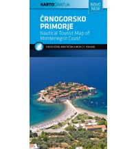 Hiking Maps Serbia + Montenegro Touristische Karte Črnogorsko Primorje/Montenegrinische Küste 1:100.000 Kartografija Slovenija