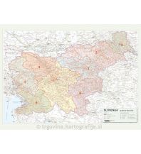 Europa Slowenien Postleitzahlenkarte 1:270.000 Kartografija Slovenija