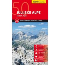 Hiking Maps Slovenia Kartografija-Wanderkarte Julijske Alpe/Julische Alpen 1:50.000 Kartografija Slovenija