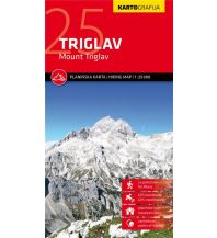 Hiking Maps Slovenia Kartografija-Wanderkarte Triglav 1:25.000 Kartografija Slovenija