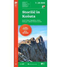 Wanderkarten Kärnten PZS-Wanderkarte mit Führer Storžič in/und Košuta 1:25.000 Planinska Zveza Slovenije